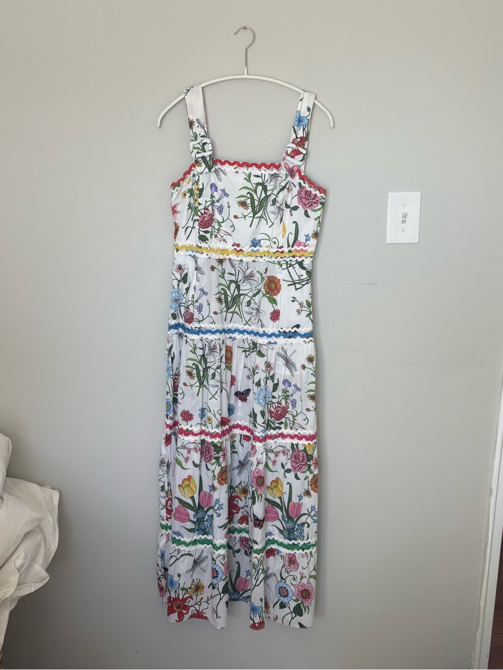J. McLaughlin Tiered Garden Print Midi Dress